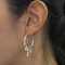 Серьги воск Nur Silver, цвет: серебро,  купить онлайн