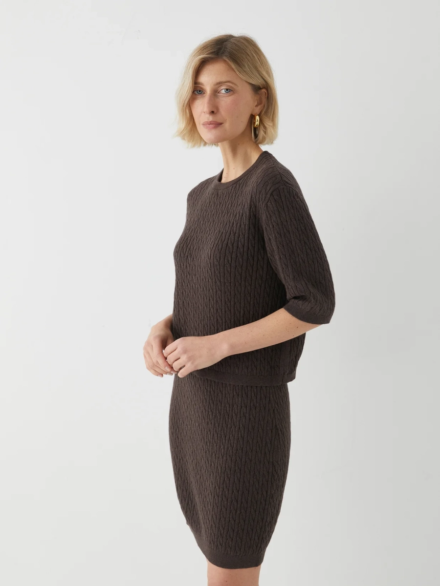 Вязаная юбка Marou, цвет: коричневый, Mar_26021206 купить онлайн