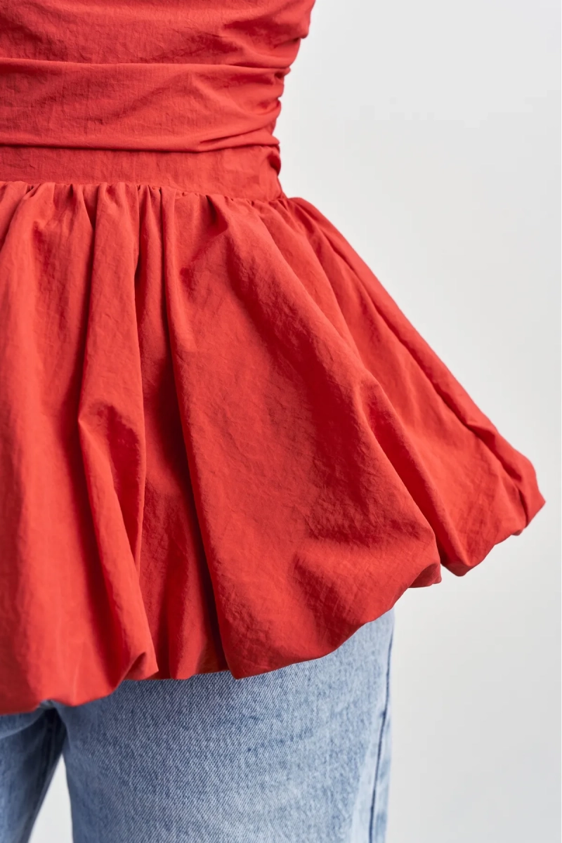 Топ-корсет с баской Erist store, цвет: красный, НФ-00003521 купить онлайн