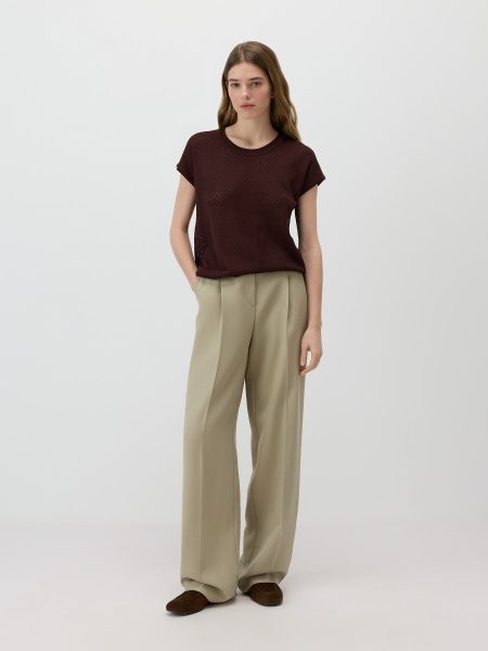 Ажурный джемпер Conso, цвет: темно-коричневый, KJS 260739 - темно-коричневый купить онлайн