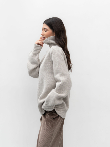 Свитер с горлом TRES, цвет: бежевый, НФ-00002442 купить онлайн