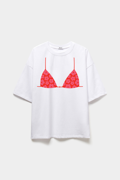 Футболка с принтом "Bikinis" Mollis, цвет: белый, 17-26-3924/3 со скидкой купить онлайн
