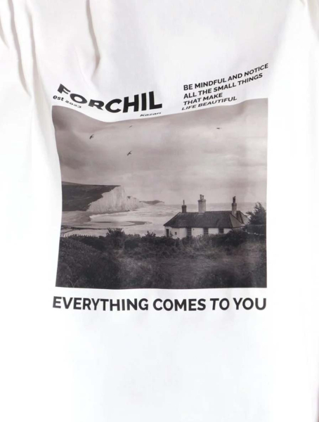 Лонгслив с принтом "Аффирмация" Forchil, цвет: белый,  купить онлайн