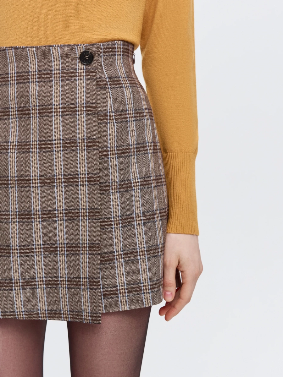 Юбка-шорты ANNA PEKUN, цвет: коричневый,  купить онлайн