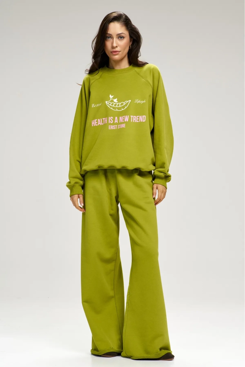 Свитшот базовый Over Lemongrass Erist store, цвет: зеленый, НФ-00003073 купить онлайн
