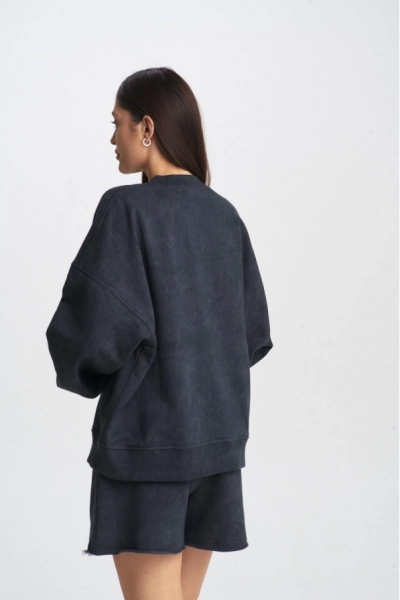 Свитшот DETOX Washed Graphite Erist store, цвет: темно-серый, НФ-00001601 купить онлайн