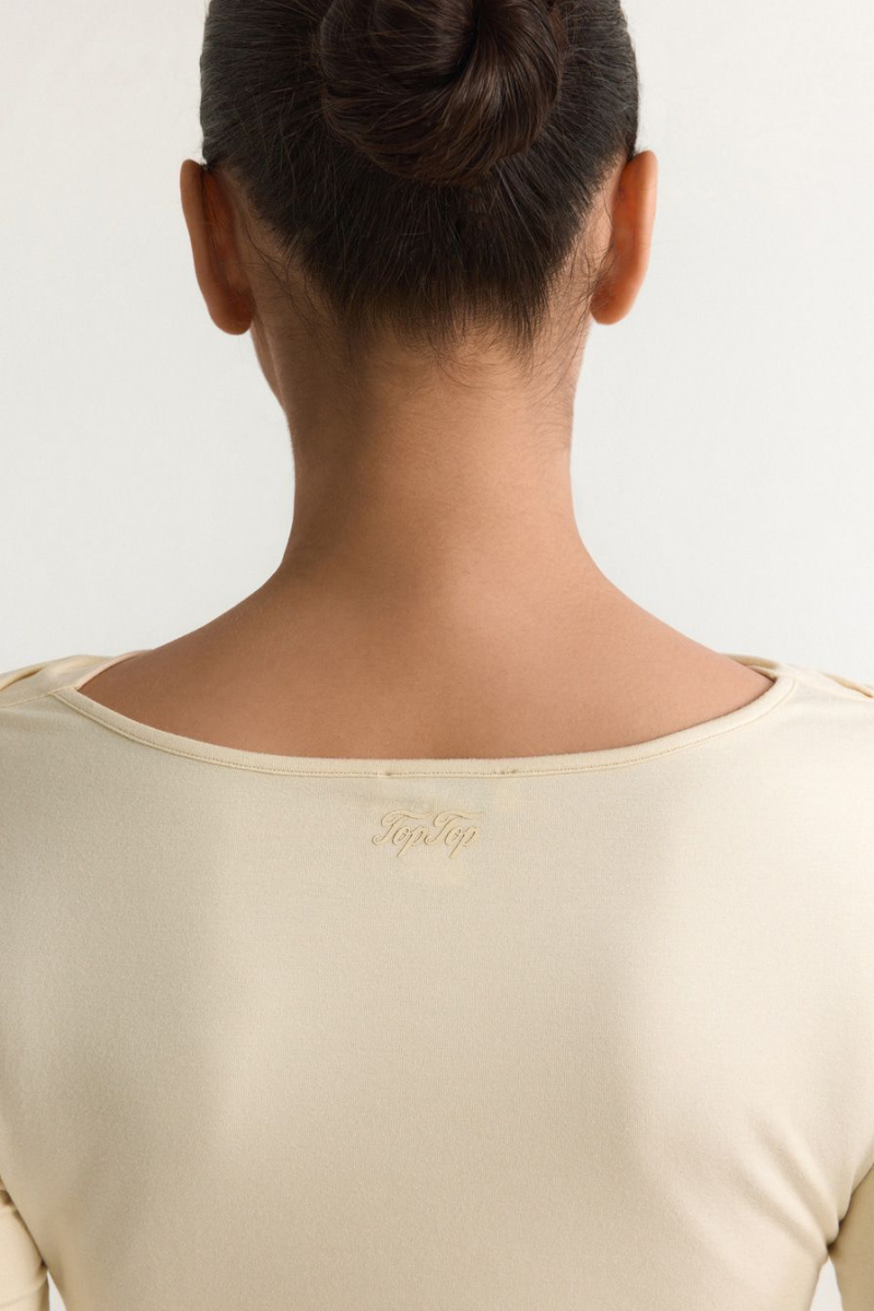 Лонгслив из смесовой вискозы TOPTOP, цвет: молочный, TT.025.19447.120 купить онлайн