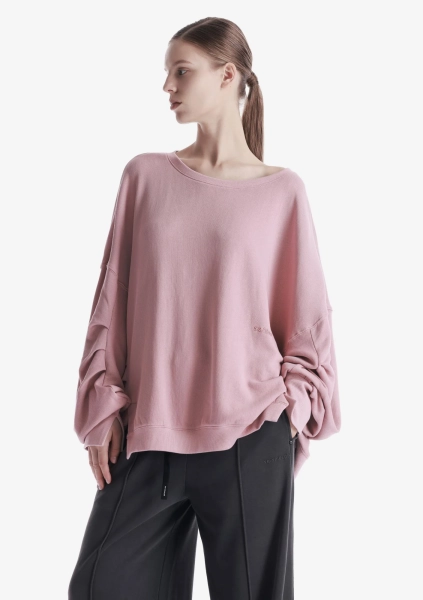 Свитшот с боковыми разрезами KRAKATAU, цвет: розовый, Fw124-94 купить онлайн