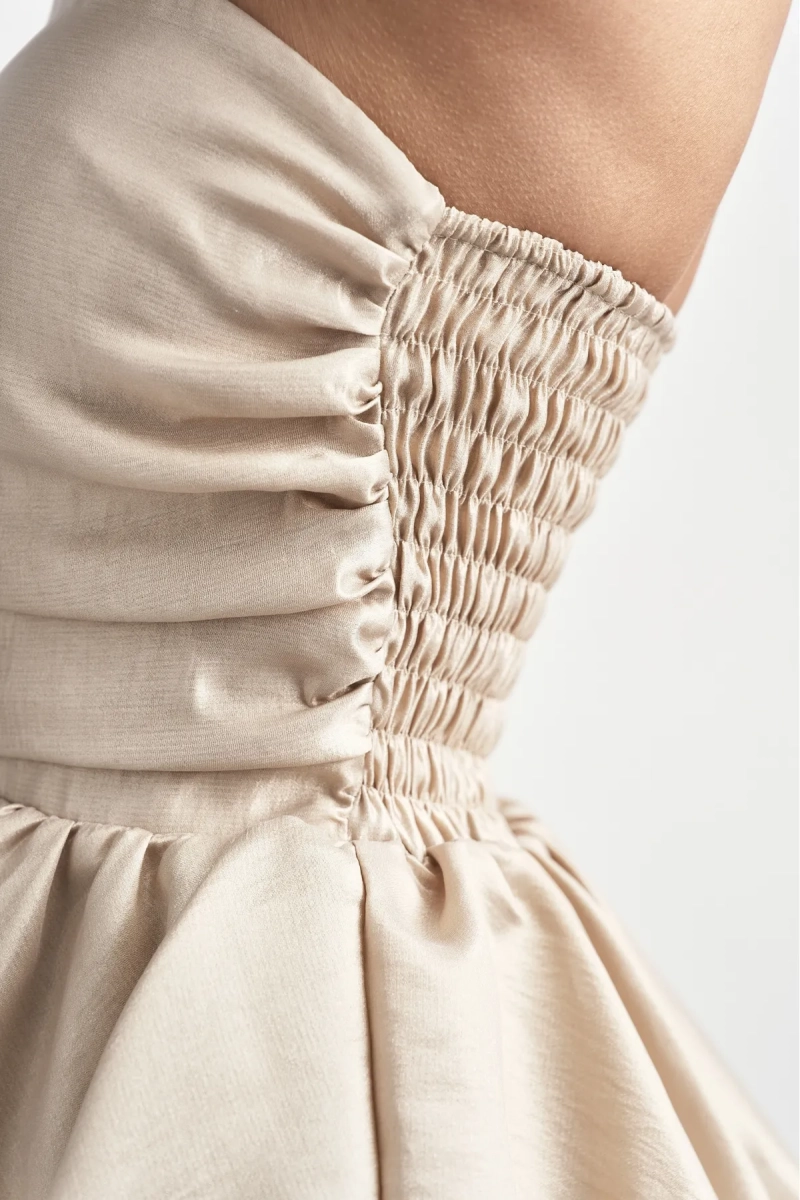 Топ-корсет с баской из органзы Erist store, цвет: золотой, НФ-00003520 купить онлайн