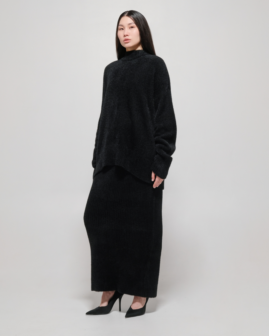 Костюм с юбкой пушистый ASYA SEMYONOVA, цвет: Черный, 00-00001895 купить онлайн