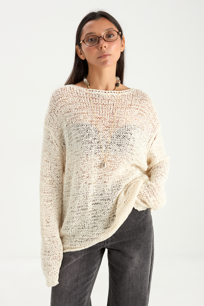 Джемпер сетка MIA AIM, цвет: молочный, MIA618 купить онлайн