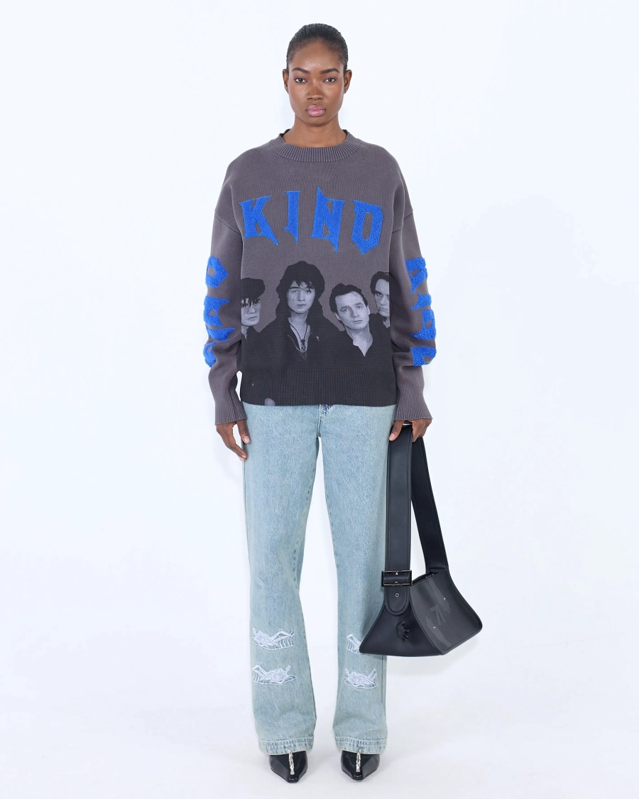 Джемпер KINO BAND WASHED GREY ASIA ST 71, цвет: серый, Ast71.KINO-jump-grey купить онлайн