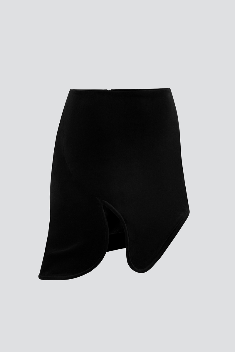 Юбка бархатная "Волна" Barbino Maison, цвет: black, 79 купить онлайн