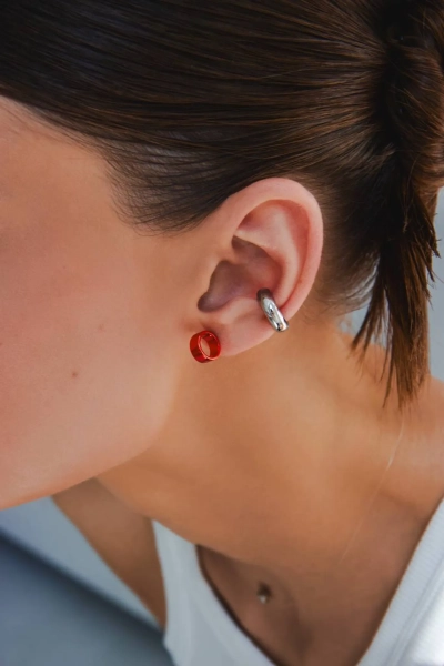 Серебряная серьга-кафф "Bubble" SBLESKOM, цвет: серебро, 11375 купить онлайн