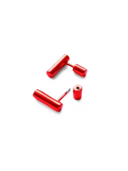 Серебряные серьги-пусеты "Match" red SBLESKOM, цвет: красный, 41763 купить онлайн