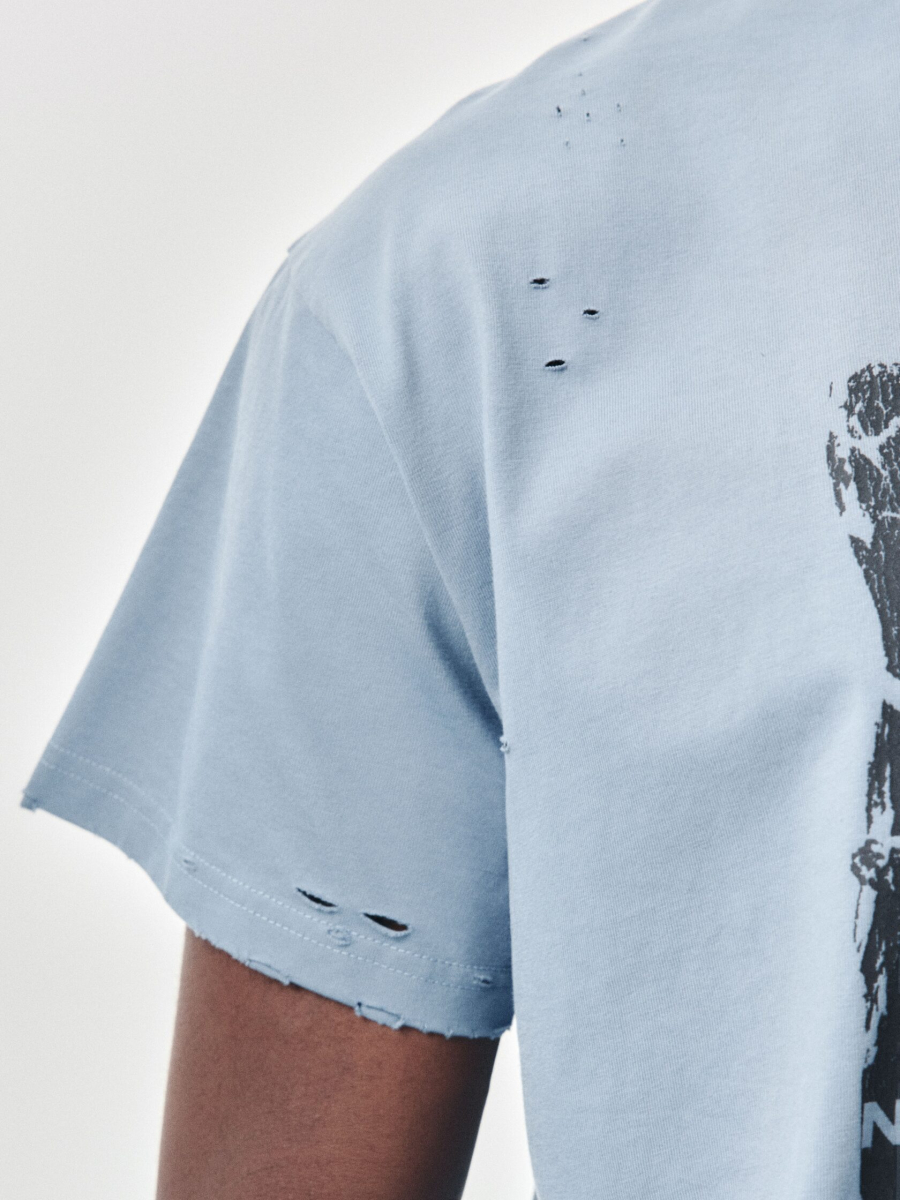 Футболка с принтом NAIPACHE, цвет: синий, 2611004200 купить онлайн