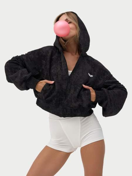 Zip Худи ONSI, цвет: black velur,  купить онлайн