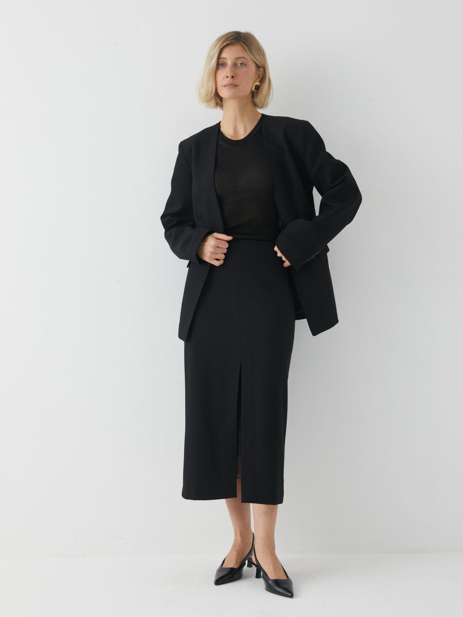 Юбка с кружевом Marou, цвет: Черный, Mar_26021202 купить онлайн