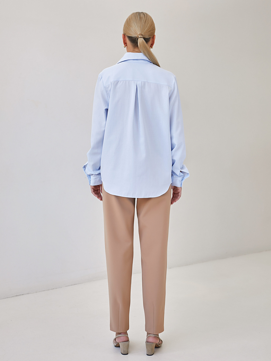 Рубашка базовая I.B.W., цвет: голубой, SH001 купить онлайн