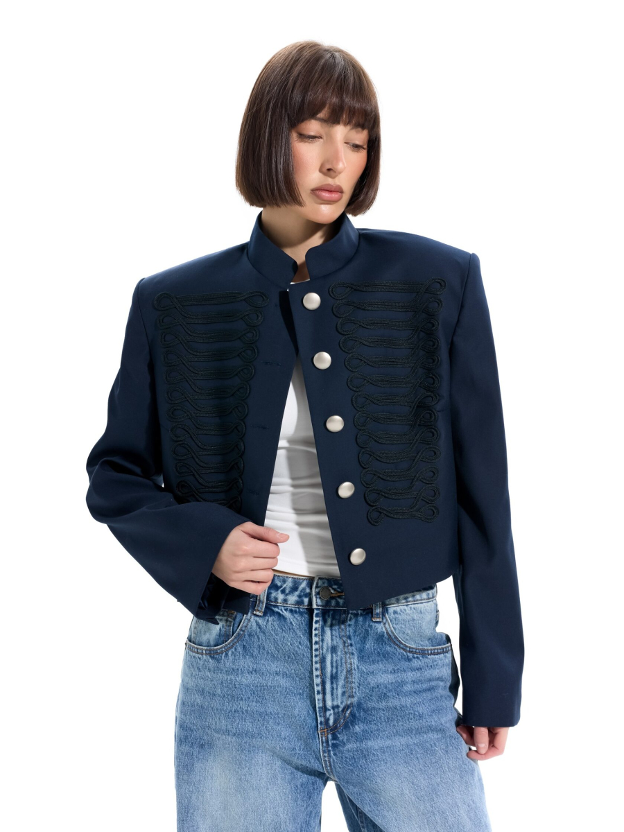 Гусарский жакет ANOTHER SELECT, цвет: синий, 00197 купить онлайн