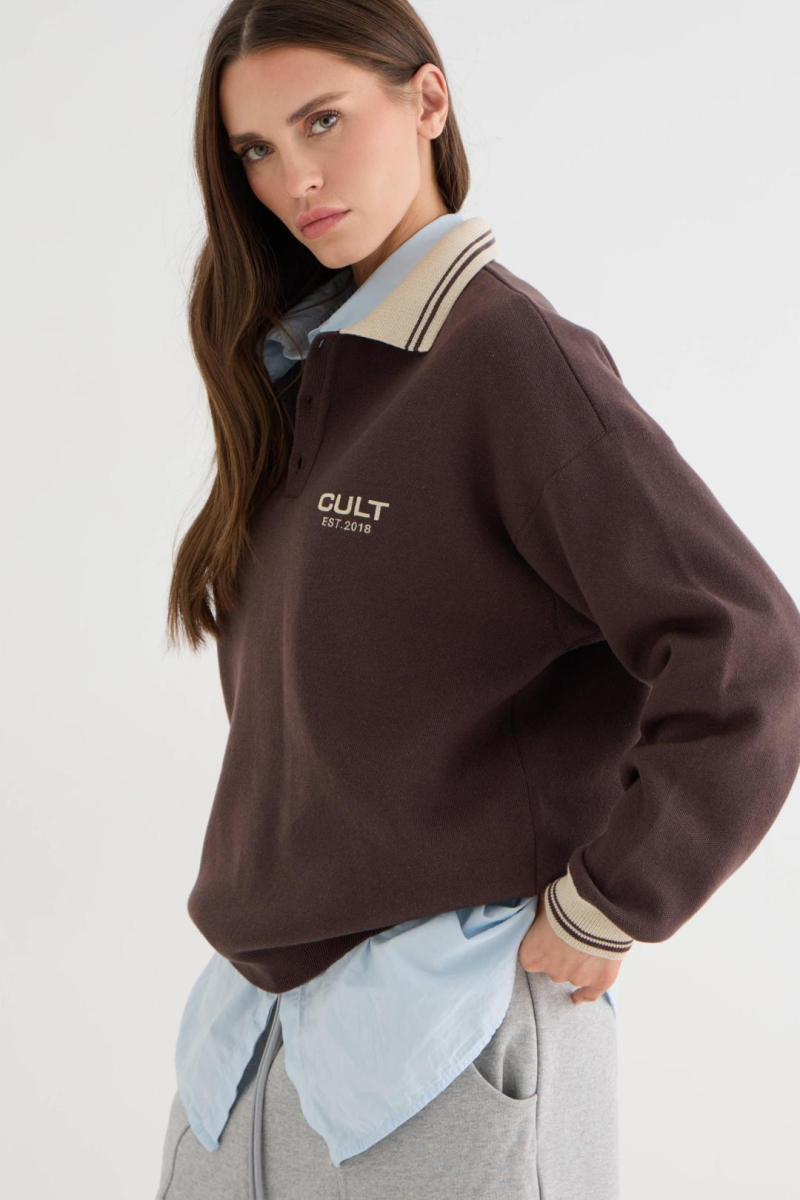 Поло Base CULT, цвет: коричневый,  купить онлайн