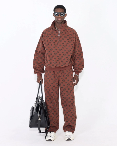 Джоггеры PATTERN FLYING A BROWN ASIA ST 71, цвет: коричневый, Ast71.jogg-pattern-A-br купить онлайн