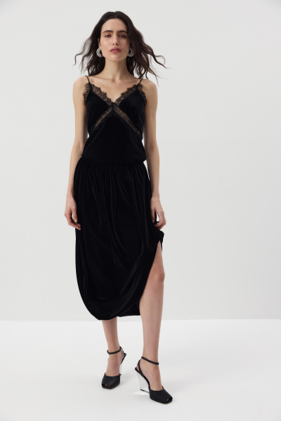 Юбка - баллон из бархата Charmstore, цвет: Черный, 116-48842-880 купить онлайн