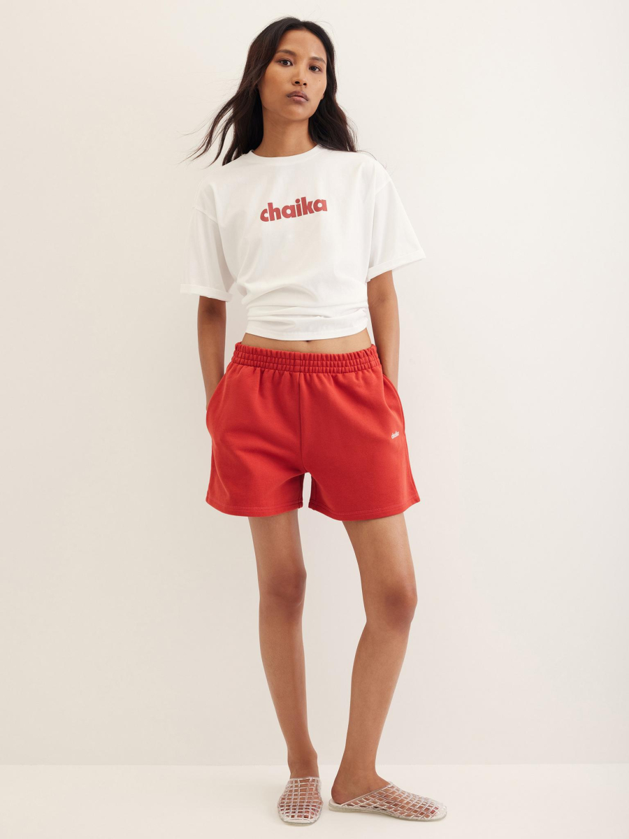 Шорты из футера Chaika, цвет: красный, AW25SH01-60 купить онлайн