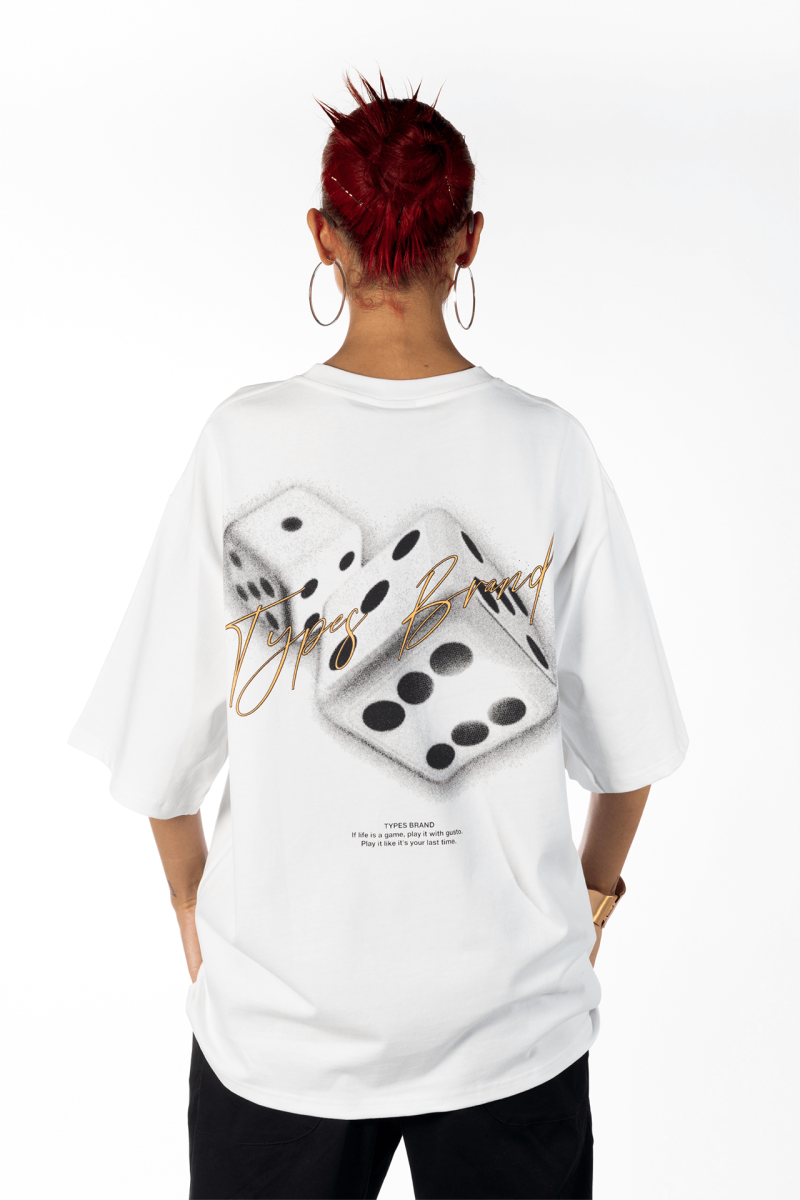 Футболка White "Dice" types, цвет: белый,  купить онлайн