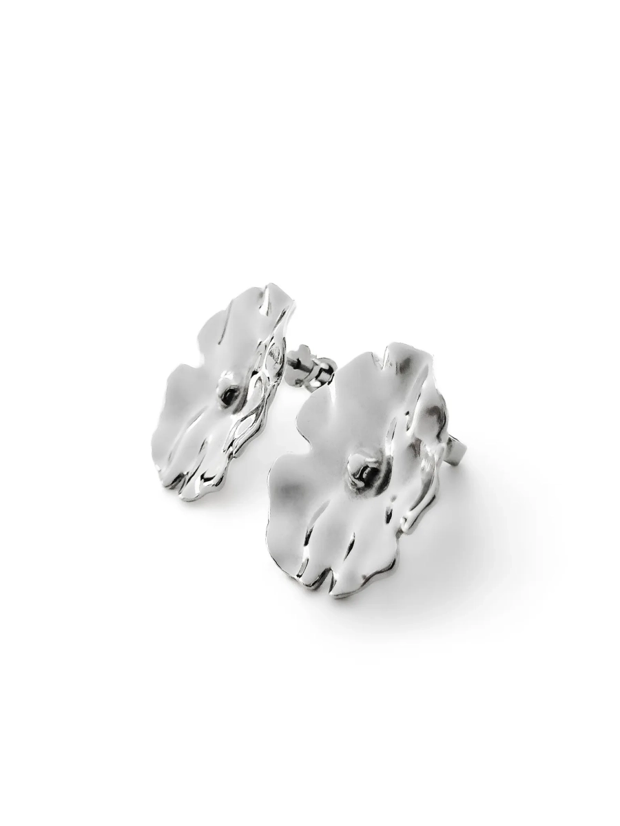 Серебряные серьги-пусеты «Васюганские болота» SBLESKOM, цвет: серебро, 12112 купить онлайн