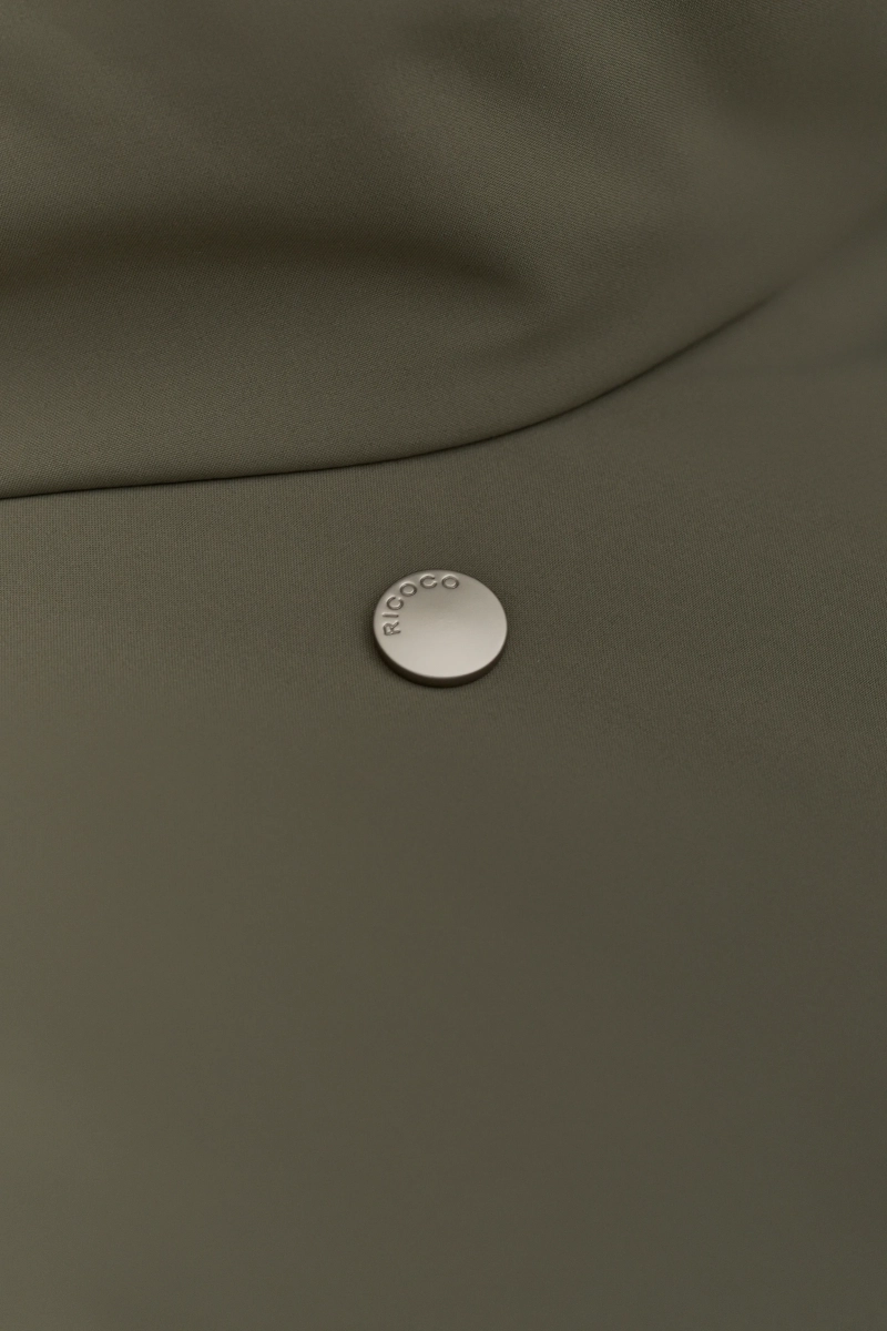 Парка на кнопках двубортная Ricoco, цвет: темно-оливковый, 6096/4 купить онлайн