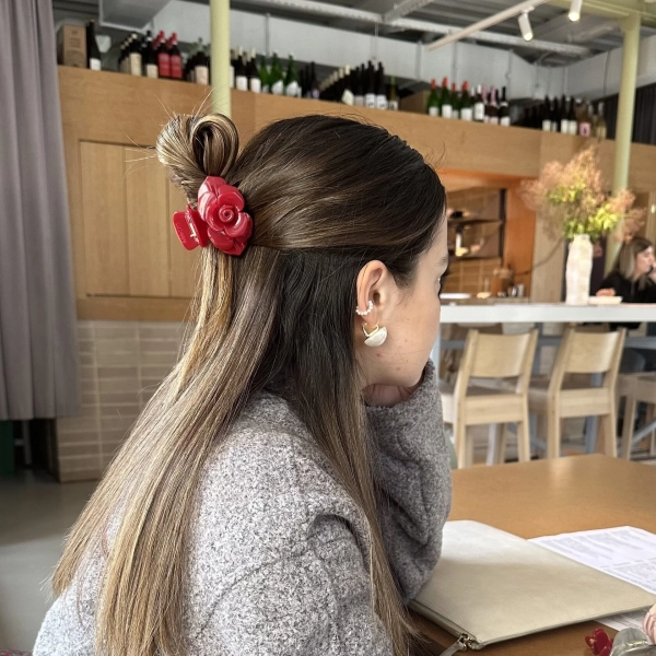 Краб для волос ASSORO, цвет: красная роза red-rose купить онлайн