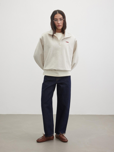 Толстовка футер с вышивкой Chaika, цвет: серый-меланж, SS26HO03-115 купить онлайн