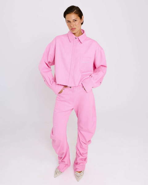 Джинсы О-силуэта Anmuse, цвет: розовый, TR26SP310-LRS купить онлайн