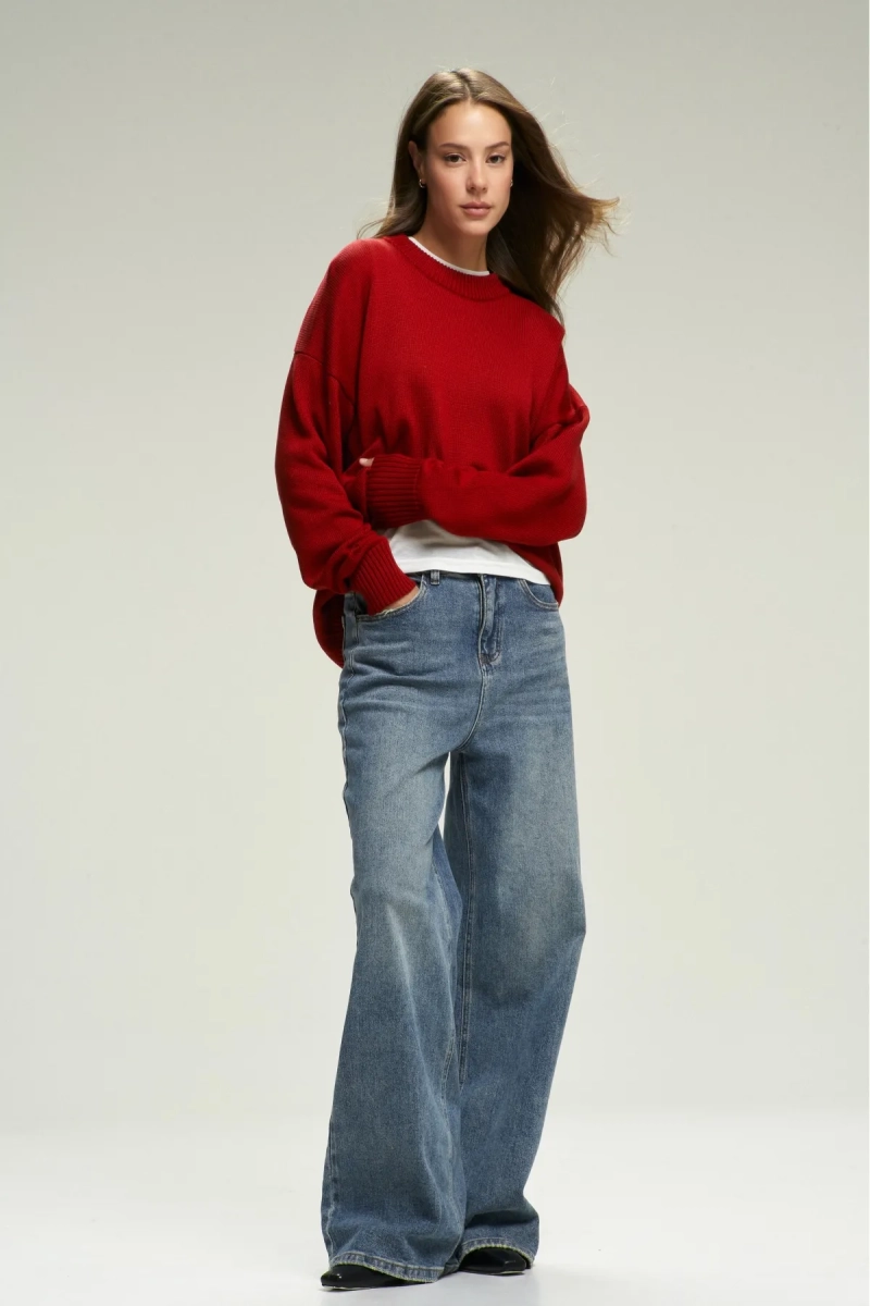 Джемпер Cotton Cherry Erist store, цвет: красный, НФ-00001727 купить онлайн