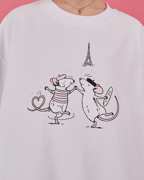 Футболка В Париже TABOO, цвет: белый, ThParis купить онлайн