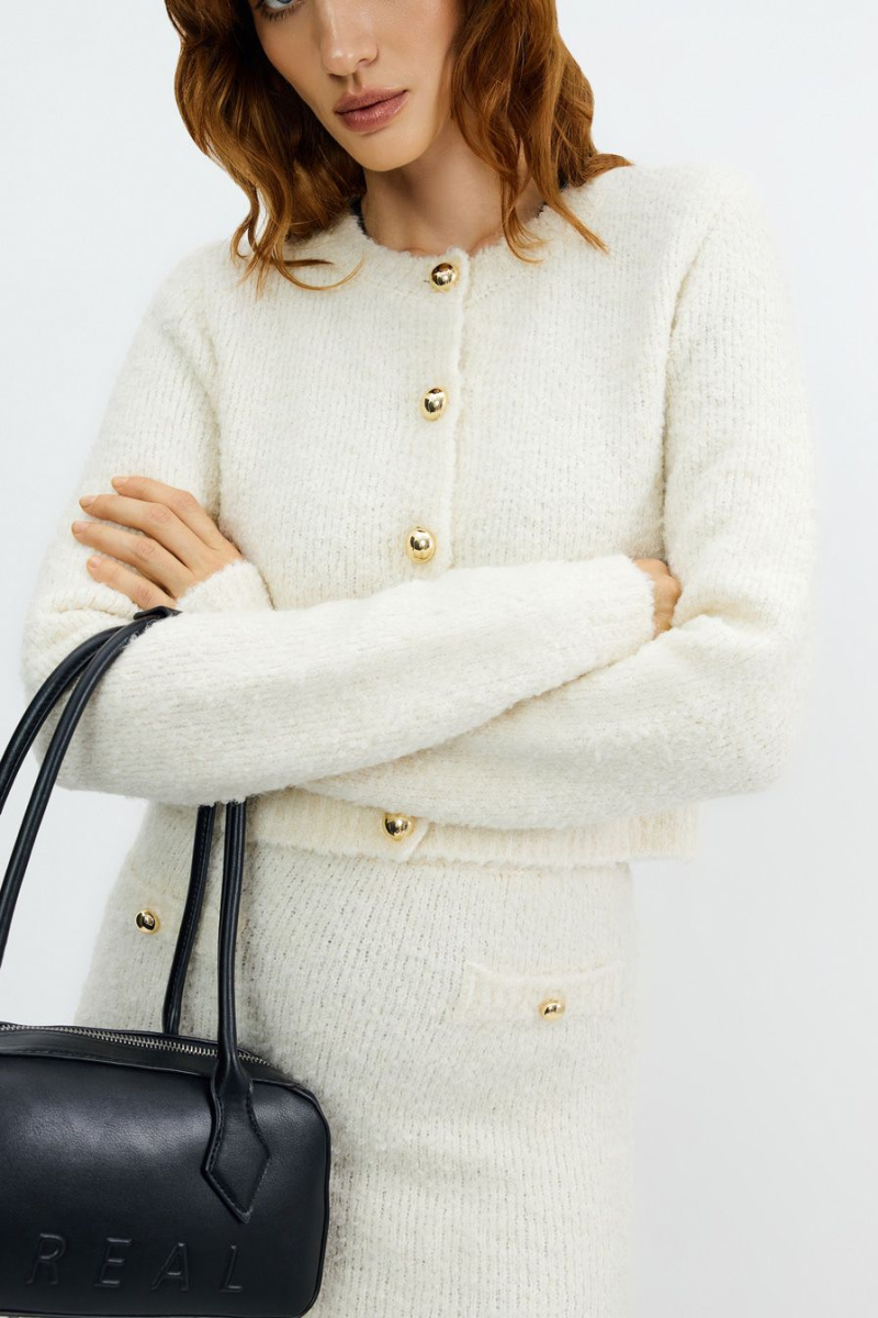 Фактурный кардиган TOPTOP, цвет: молочный, TTS.060.15527.120 купить онлайн