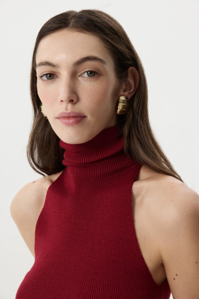 Топ-халтер вязаный Charmstore, цвет: винный, 309-50498-451 купить онлайн