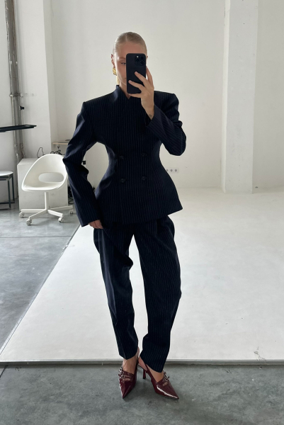 Пиджак "Stephanie" синяя полоска ULLA & LABEL .B