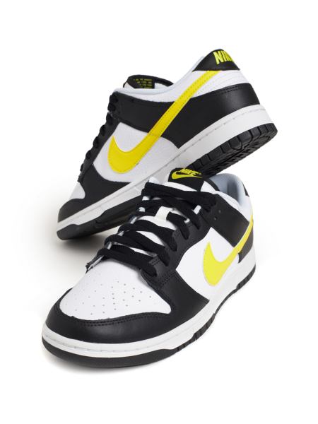 Кроссовки мужские Nike Dunk Low "Black Opti Yellow" NKDADDYS SNEAKERS, цвет: белый FQ2431-001 купить онлайн