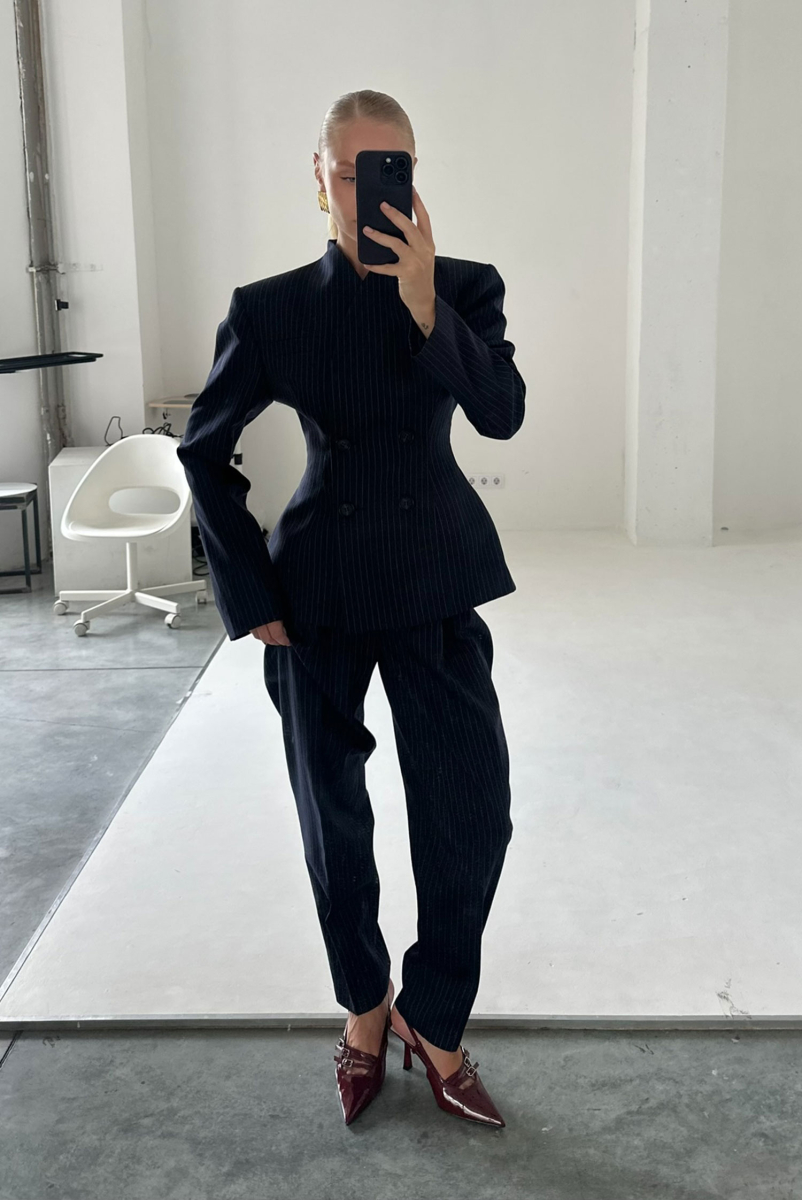 Пиджак "Stephanie" синяя полоска ULLA & LABEL .B