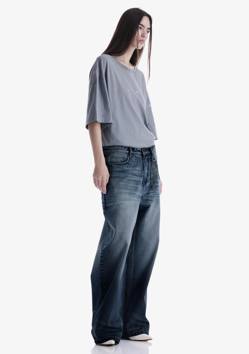 Широкие джинсы KRAKATAU, цвет: темно-синий, Ru223-615 купить онлайн