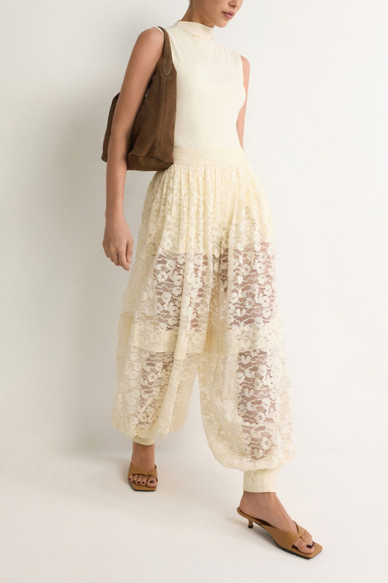 Брюки из смесового хлопка TOPTOP, цвет: молочный, TT.032.19290.120 купить онлайн