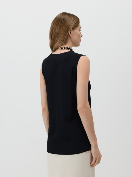 Топ из крепа Conso, цвет: Черный, PM 260417 - черный купить онлайн