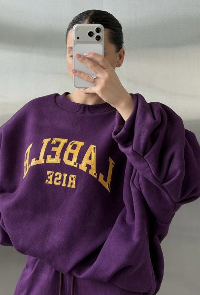 Свитшот с защипами Label .B, цвет: фиолетовый, Tp.02.5.70P купить онлайн