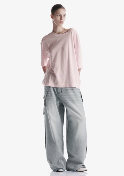 Свободная футболка KRAKATAU, цвет: светло-розовый, Tw144-98 купить онлайн