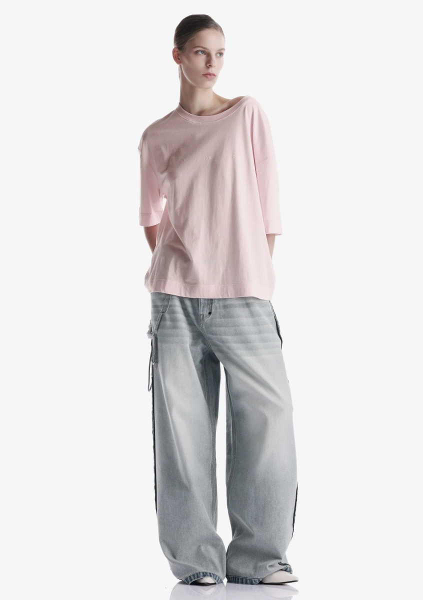 Свободная футболка KRAKATAU, цвет: светло-розовый, Tw144-98 купить онлайн