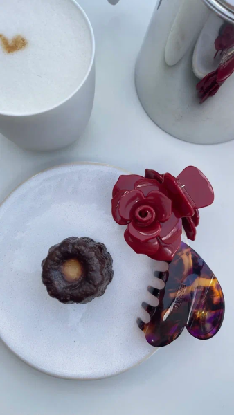 Краб для волос ASSORO, цвет: красная роза red-rose купить онлайн