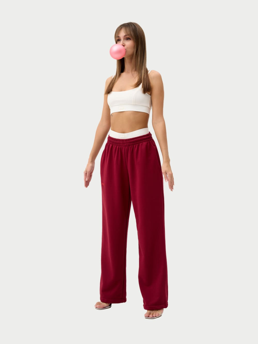 Брюки с застёжкой утепленные ONSI, цвет: dark red,  купить онлайн