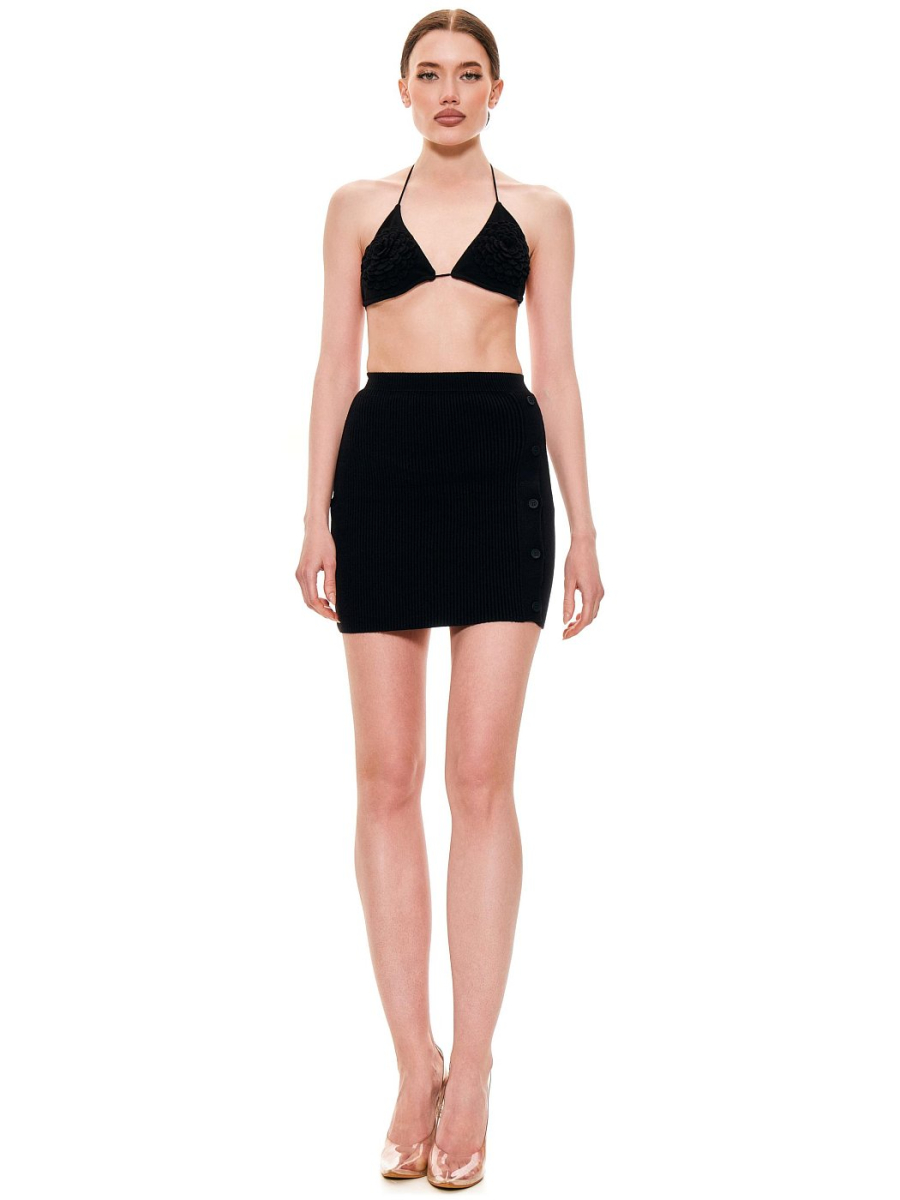 Лиф вязаный с розами SODAMODA, цвет: Черный, 13278 купить онлайн